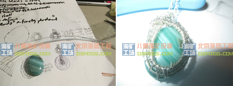 看兒童淘礦工場DIY如何用線包裹太陽吊墜