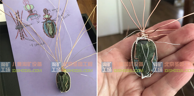 復古多寶石分層繞線吊墜詳細制作工藝教程（三）