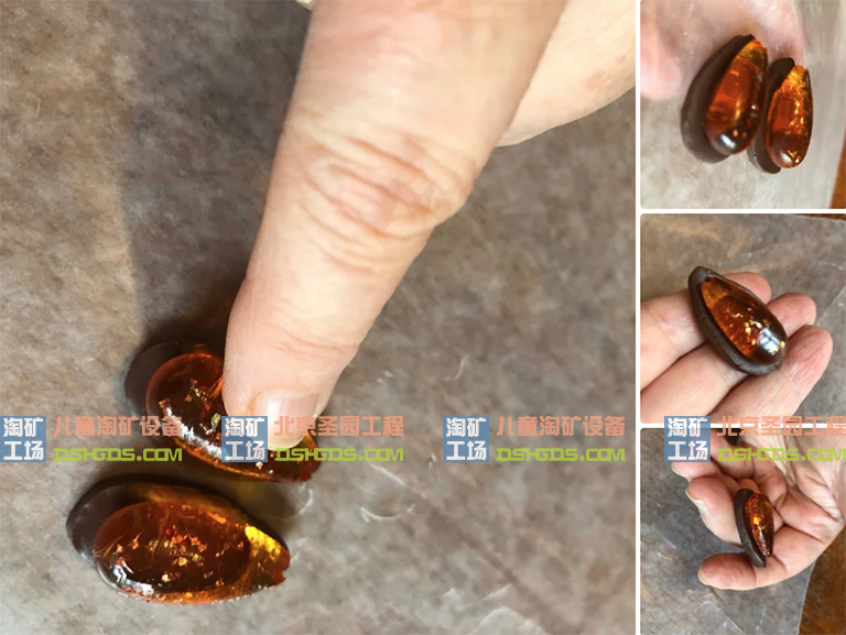 橙／金色的美麗的琥珀淚滴式耳環(huán)制作詳細(xì)教程（下）